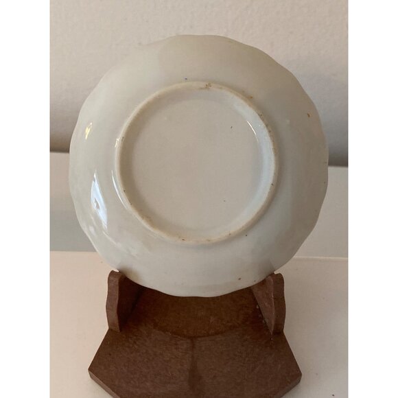 Mini Ceramic Teacup Saucer Plate Plastic Stand Mother Poem Decorative Vintage - Picture 6 of 12